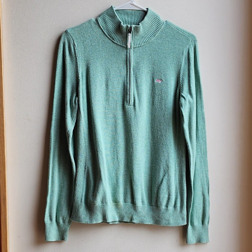 Vineyard Vines Green Cowl Neck Sweater